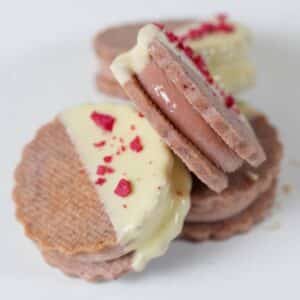 Alfajor frambuesa limón menta